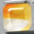 VVS 1 Natural Emerald 8.5 mm. Bi Zone Clear Orange Crystal White Opal 1.91CT.Gem