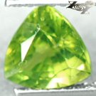 Firely Natural Trillion 6.5 mm. Intense Lemon Green Pakistan Peridot 1.28 CT.Gem