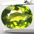3.18 CT.VVS Firely Natural Oval 7.5*10 mm. Intense Olive Green Olivine Peridot