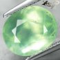 4.68 CT.Full Fire Natural Oval 9*11 mm. Intense Apple Green Mali Prehnite Gems