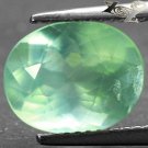3.94 Ct.Full Fire Natural Oval 9*11 mm. Intense Apple Green Mali Prehnite Gems