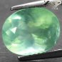 3.94 Ct.Full Fire Natural Oval 9*11 mm. Intense Apple Green Mali Prehnite Gems