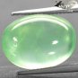 10.96 CT.Natural Oval 13*17 mm. Apple Green Mali Prehnite Loose Gemstones