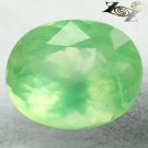 6.54 CT.Natural Oval 11 * 13.5 mm. Intense Apple Green Mali Prehnite Loose Gems