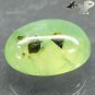 30.83 Ct.Natural Oval 17.5*21.5 mm Black Tourmaline Crystal Apple Green Prehnite