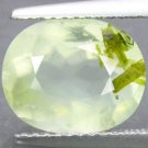 3.46 CT.Natural Oval 9*11 mm. Black Tourmaline Brown Plants Apple Green Prehnite