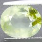3.46 CT.Natural Oval 9*11 mm. Black Tourmaline Brown Plants Apple Green Prehnite