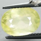 3.49 CT.Unusual Natural Oval 8.5*11.5 mm. Intense Yellow Mali Prehnite Gemstones