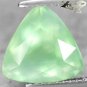 3.92 CT.Full Fire Natural Trillion 10 mm. Intense Blue Green Mali Prehnite Gems