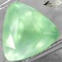 3.92 CT.Full Fire Natural Trillion 10 mm. Intense Blue Green Mali Prehnite Gems