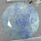 2.4 Ct.Natural Round 9 mm. Blue Spots Silky White Quantum Quattro Silica Quartz