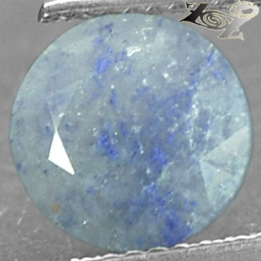 2.4 Ct.Natural Round 9 mm. Blue Spots Silky White Quantum Quattro Silica Quartz