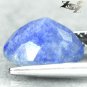 2.4 Ct.Natural Round 9 mm. Blue Spots Silky White Quantum Quattro Silica Quartz