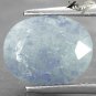 3.64 Ct.Natural Oval 9*12mm Blue Spots Silky White Quantum Quattro Silica Quartz