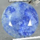 Natural Oval 8 mm. Blue Spots Silky White Quantum Quattro Silica 1.83 Ct.Gems