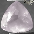 4.45 Ct.Firely Natural Trillion 11 mm. Intense Sweet Pink Africa Rose Quartz Gem