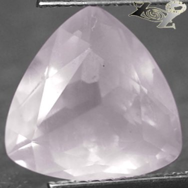 4.45 Ct.Firely Natural Trillion 11 mm. Intense Sweet Pink Africa Rose Quartz Gem