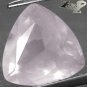 4.45 Ct.Firely Natural Trillion 11 mm. Intense Sweet Pink Africa Rose Quartz Gem