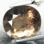 6.33 CT.VVS 1 Natural Oval 10.5*12.5 mm. Intense Salmon Brown Smoky Quartz Gems