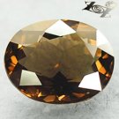 6.78 CT.Flawless Natural Oval 11*14 mm. Africa Salmon Brown Smoky Quartz Gems