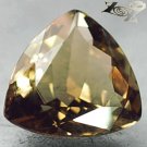 9.93 CT.VVS 1 Natural Trillion 15.5 mm. Africa Salmon  Brown Smoky Quartz 煙晶