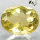 3.25 Ct.Rare Full Fire VVS Natural Oval 8.5*10.6 mm. Intense Yellow Lemon Quartz