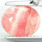 3.21 CT.Natural Oval 7.5*9.5 mm.Banded  Padparadscha Clear Rhodochrosite 菱錳礦