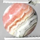 4.2 CT.Natural Round 9 mm. Banded Padparadscha Pink Orange Rhodochrosite 菱錳礦