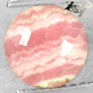 2.41 CT.Natural Round 8 mm. Banded Padparadscha Pink Orange Clear Rhodochrosite