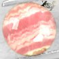 2.41 CT.Natural Round 8 mm. Banded Padparadscha Pink Orange Clear Rhodochrosite