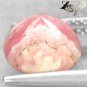 2.41 CT.Natural Round 8 mm. Banded Padparadscha Pink Orange Clear Rhodochrosite
