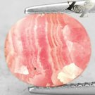 5.06 CT.Natural Oval 9*10.5 mm. Clear Banded Padparadscha Pink Rhodochrosite 菱錳礦