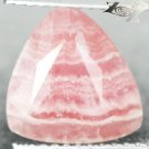 4.7 CT.Natural Trillion 10 mm. Banded Intense Padparadscha Layers Rhodochrosite