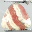 5.9 CT.Natural Trillion 10.5 mm. Banded Padparadscha Pink Orange Rhodochrosite