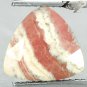 5.9 CT.Natural Trillion 10.5 mm. Banded Padparadscha Pink Orange Rhodochrosite