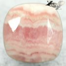 2.53 CT.Natural Cushion 7.5 mm. Banded Padparadscha Pink Orange Rhodochrosite