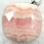 2.53 CT.Natural Cushion 7.5 mm. Banded Padparadscha Pink Orange Rhodochrosite