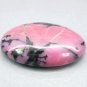 38.89 CT.Natural Oval 20*29 mm. Black Vein Pink United States Rhodonite Gemstone