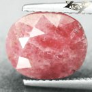5.74 CT.Natural Oval 9*10.5 mm.Intense Red Pink United States Rhodochrosite Gem