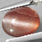 3.3 Ct.Natural Oval 8*10 mm. Cat's Eye Effect Tanzania Red Brown Scapolite Gems