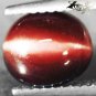 3.15 CT.Natural Oval 7.5*9 mm. Strong Cat's Eye Effect Brown Red Scapolite Gems