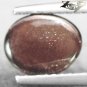 Natural Oval 6.5*8.5 mm. Strong Cat's Eye Intense Purple Red Scapolite 1.29 CT.