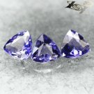 Flawless Natural Trillion 4 mm.3 pcs Intense Purple Mozambique Scapolite 0.21CT