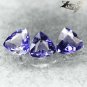 Flawless Natural Trillion 4 mm.3 pcs Intense Purple Mozambique Scapolite 0.21CT