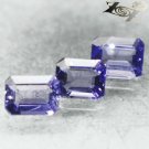 VVS 2 Natural Emerald 4*5 mm. 3 Pcs Intense Purple Mozambique Scapolite 0.32 CT.