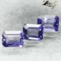 VVS 2 Natural Emerald 4*5 mm. 3 Pcs Intense Purple Mozambique Scapolite 0.32 CT.