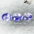 VVS 2 Natural Oval 3*4 mm./3 Pcs. Intense Purple Scapolite 0.17 CT. Gems 紫色方柱石