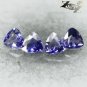 VVS 1 Natural Trillion 4 mm/4 pcs. Match Mozambique Purple Scapolite 0.24 CT.Gem