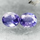 Flawless Natural Oval 4*4.5 mm. Match Pair Mozambique Purple Scapolite 0.25 CT.