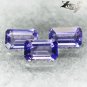 VVS 1 Natural Emerald 3*5 mm/3 Pcs.  Intense Purple Scapolite 0.24 CT. 紫色方柱石